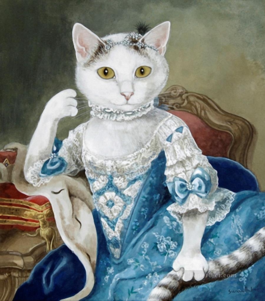 princesse de chat Susan Herbert Peintures à l'huile
